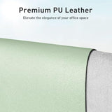 Large Pu Leather Desk Pad Protector - Non-Slip Mouse Pad & Writing Mat For Office/Home, Waterproof, Easy To Clean (48" X 17",Aqua)