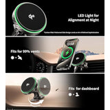 For Magsafe Car Mount Charger 2025 New [Qi2 Certified-15W], 360° Rotatation [Dash & Vent] Wireless Car Mount Charger, For Iphone 17 16 15 14 13 12 Series, For Magnetic Iphone Car Accessories