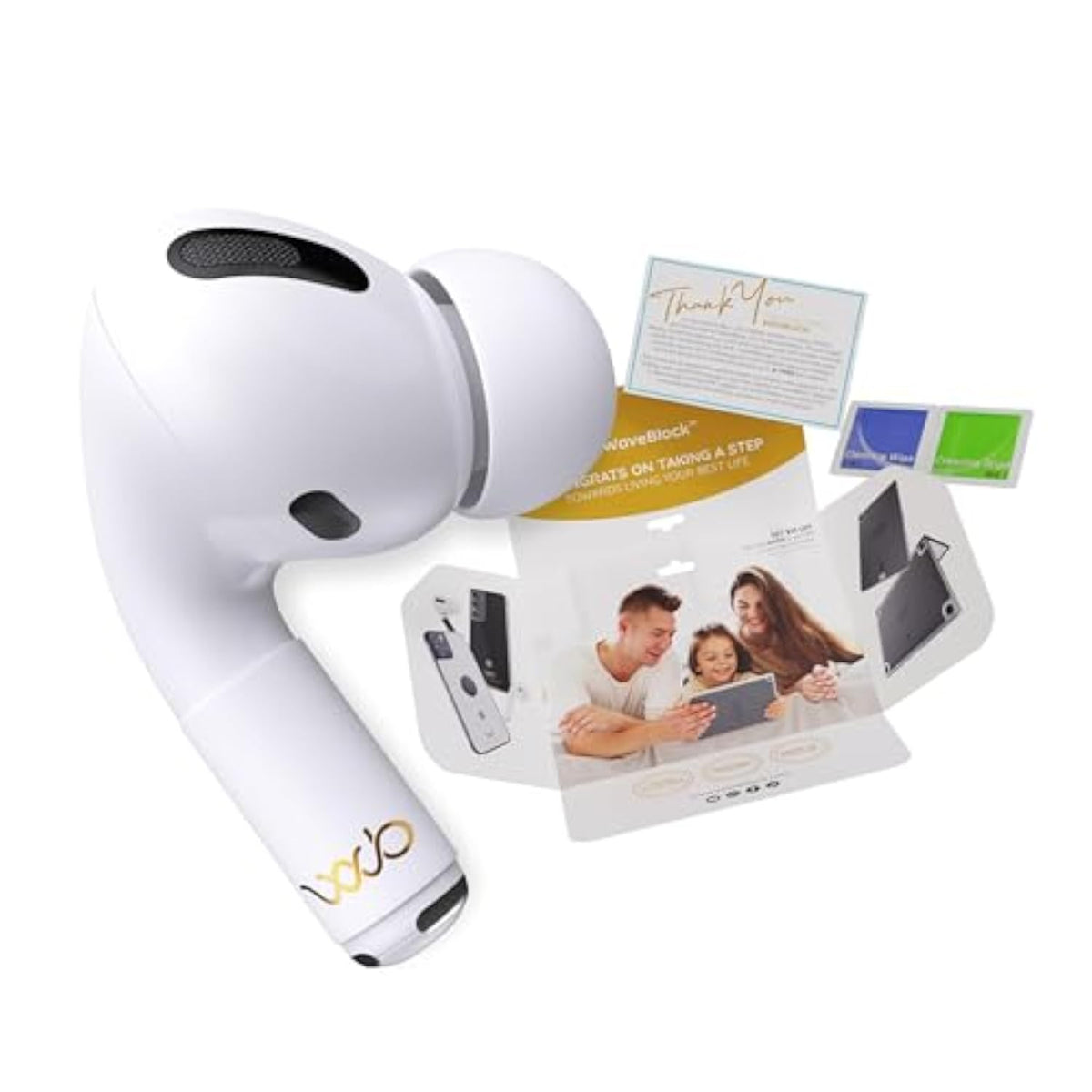 Emf Shield Sticker For Airpods Pro – Lab-Tested Electromagnetic Wave Reduction, Made In Usa, Patented Design For 5G & Wireless Devices, Compatible With Airpods Pro 2Nd/3Rd/4Th Gen –
