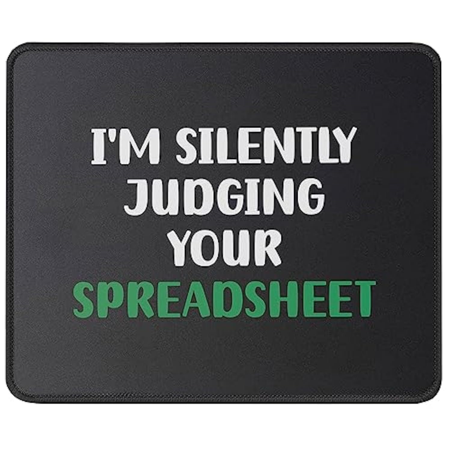 Silently Judging Your Spreadsheet Mouse Pad - Funny Gag Gift For Accountant - Cpa Tax Accounting Gifts - Accounatnts Mouse Mat 9.5 Inch