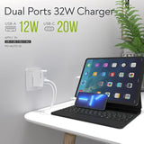 30W Usb C Charger Dual Port Fast Wall Charger With Foldable Plug And International Travel Adapter For Iphone 15 14 Ipad Samsung Galaxy Pixel Android Phone Tablet Home Office Travel