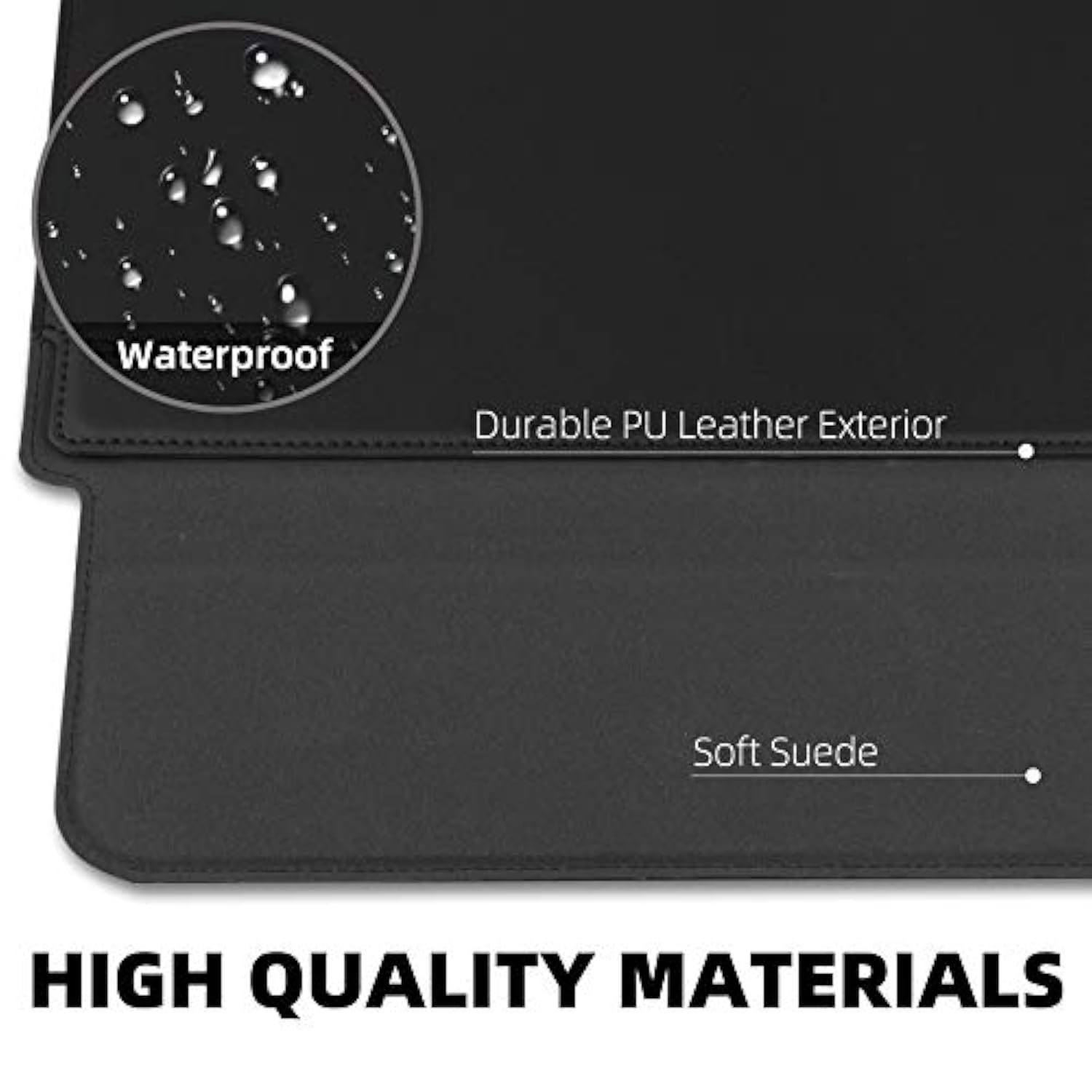 14 Inch Laptop Sleeve Case Pu Leather Case Compatible With New Macbook Pro 14 2021/ Huawei Matebook 14 2021/ Hp Chromebook 14'' / Dell Latitude 14/13.5'' Surface Laptop 3, Sleeve Pouch Black
