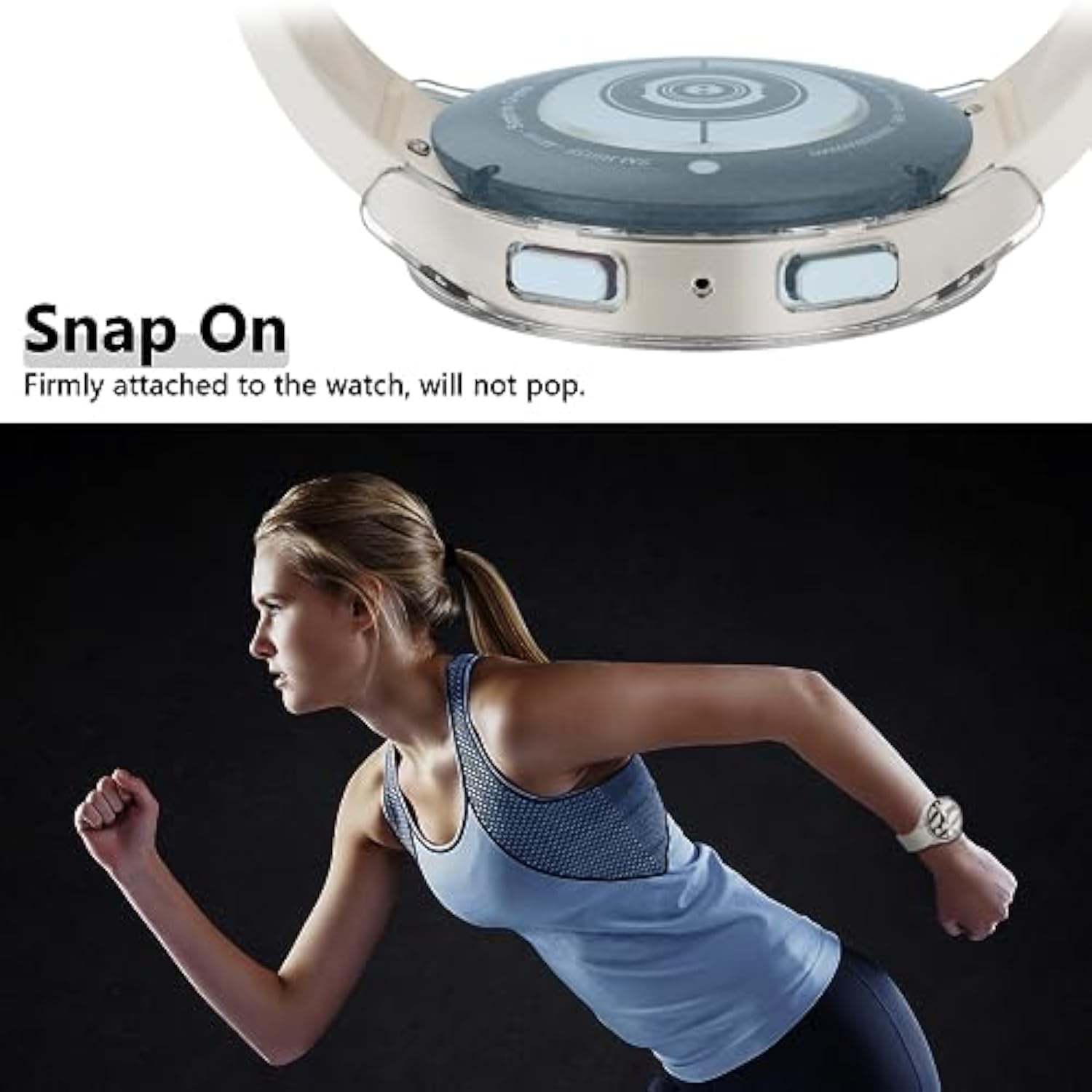 (4+4 Pack) Screen Protector Case For Samsung Galaxy Watch 7 44Mm, Hard Pc Bumper & Hd Anti-Fog Tempered Glass Protective Film Face Cover For Galaxy Watch 7 44Mm Women Men