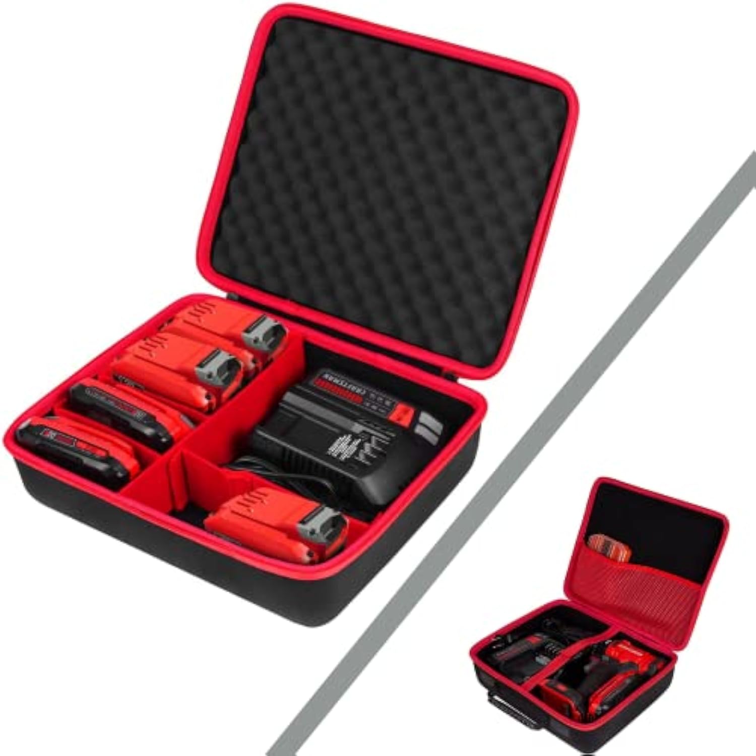 Hard Storage Case Replacement For Craftsman 20V Battery And Charger + V20 Cordless Drill With Battery