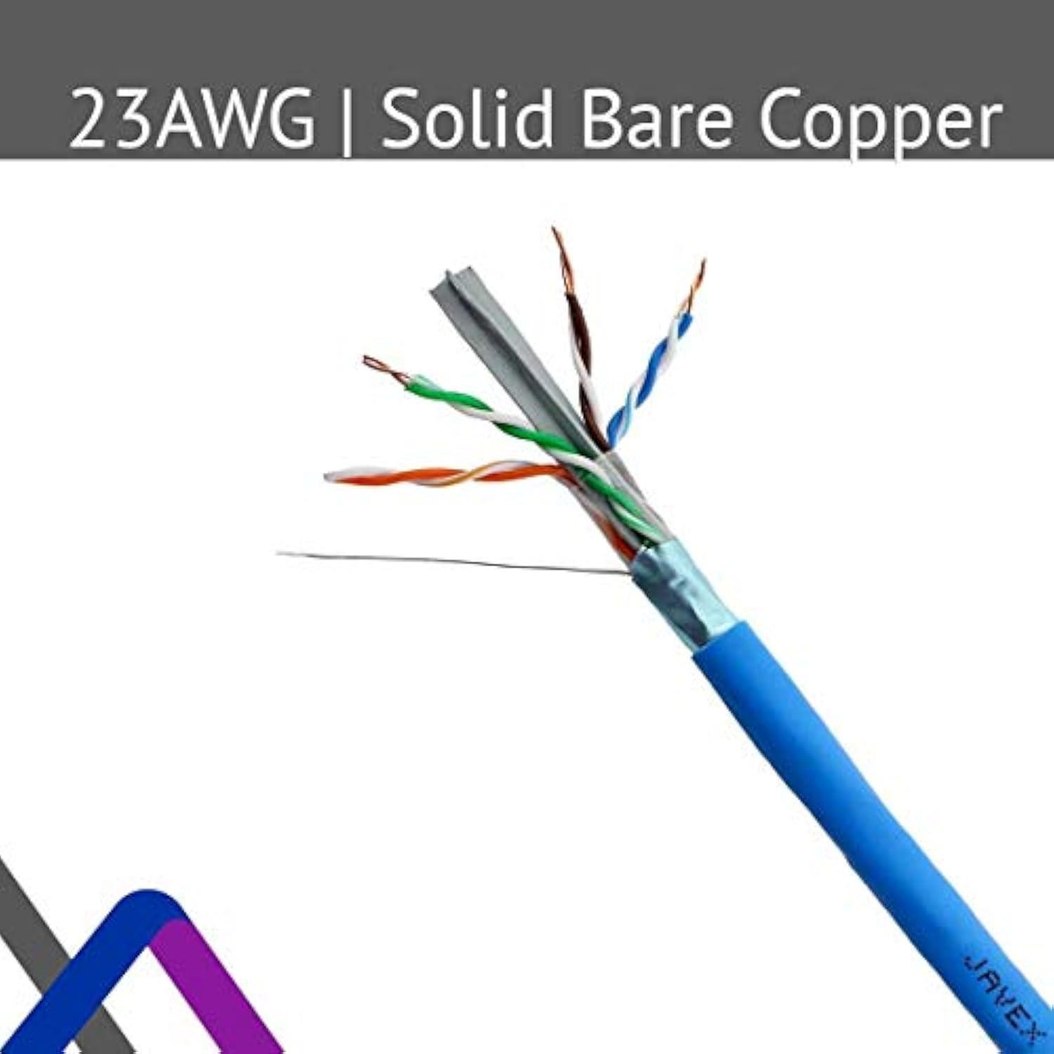 23Awg Cat6 F/Utp [Ul Cmr, For Poe++, 1000Ft] Bare Copper 550Mhz, Etl Listed, O
