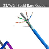 23Awg Cat6 F/Utp [Ul Cmr, For Poe++, 1000Ft] Bare Copper 550Mhz, Etl Listed, O