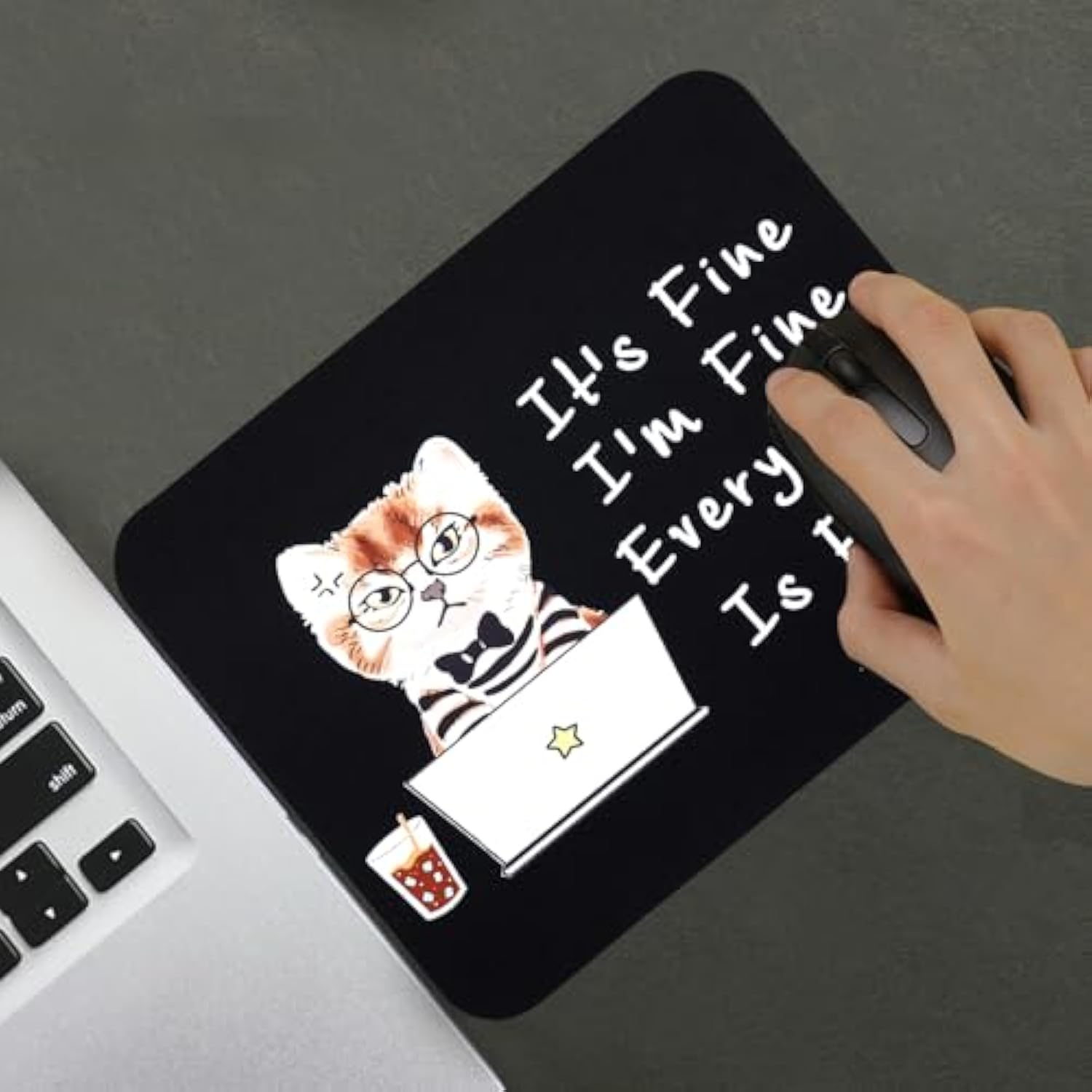 Funny Mouse Pad, Everything Is Fine Funny Mouse Pad For Coworker Funny Mouse Pads For Work Mousepads For Home Office Halloween Valentines Retirement Gift For Coworker Him Her