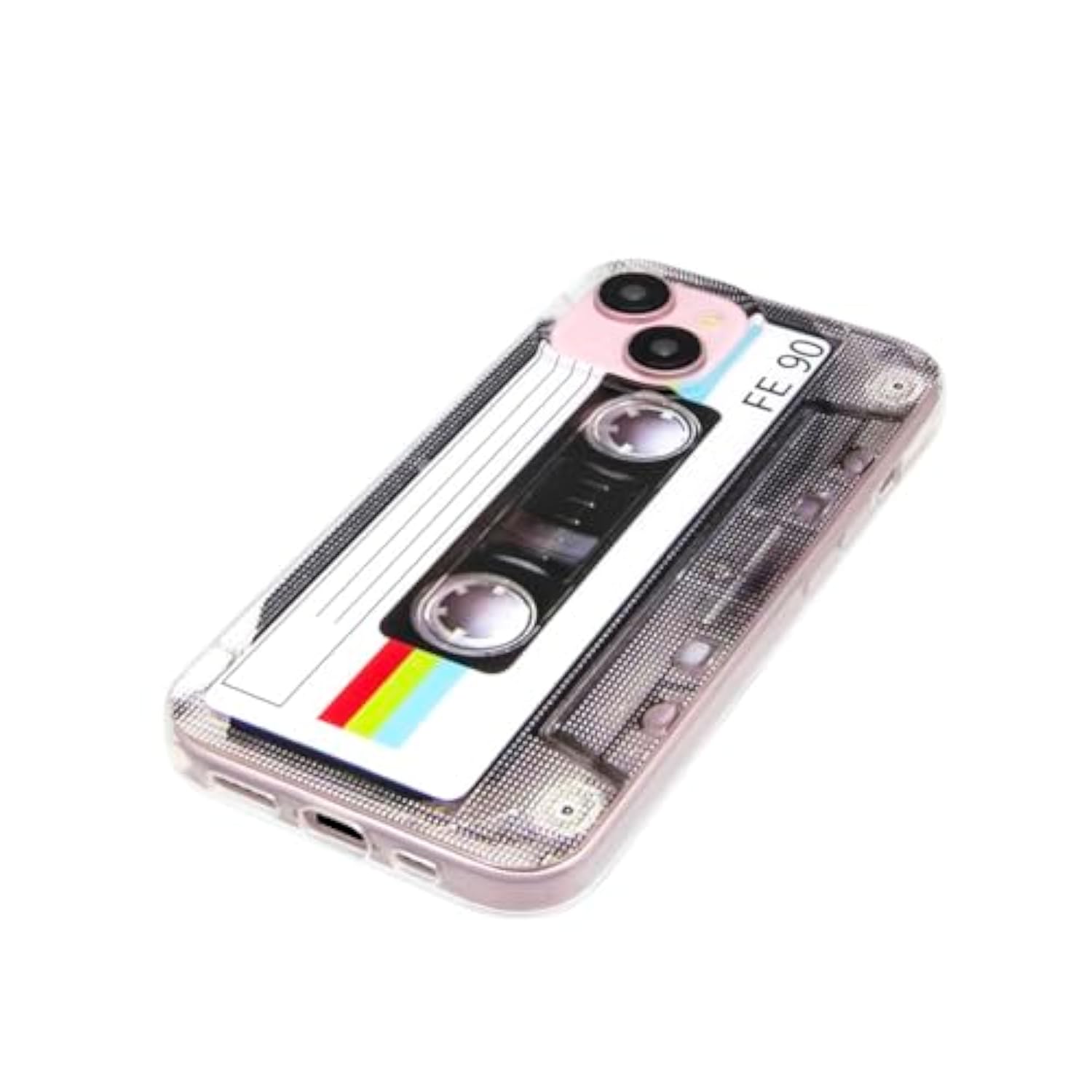 Case For Iphone 15 Matte Finish Heavy Duty Soft Back Cover With Reinforced Corners Tpu Soft Bumper Retro Cassette Tape Case Compatible With Iphone 15