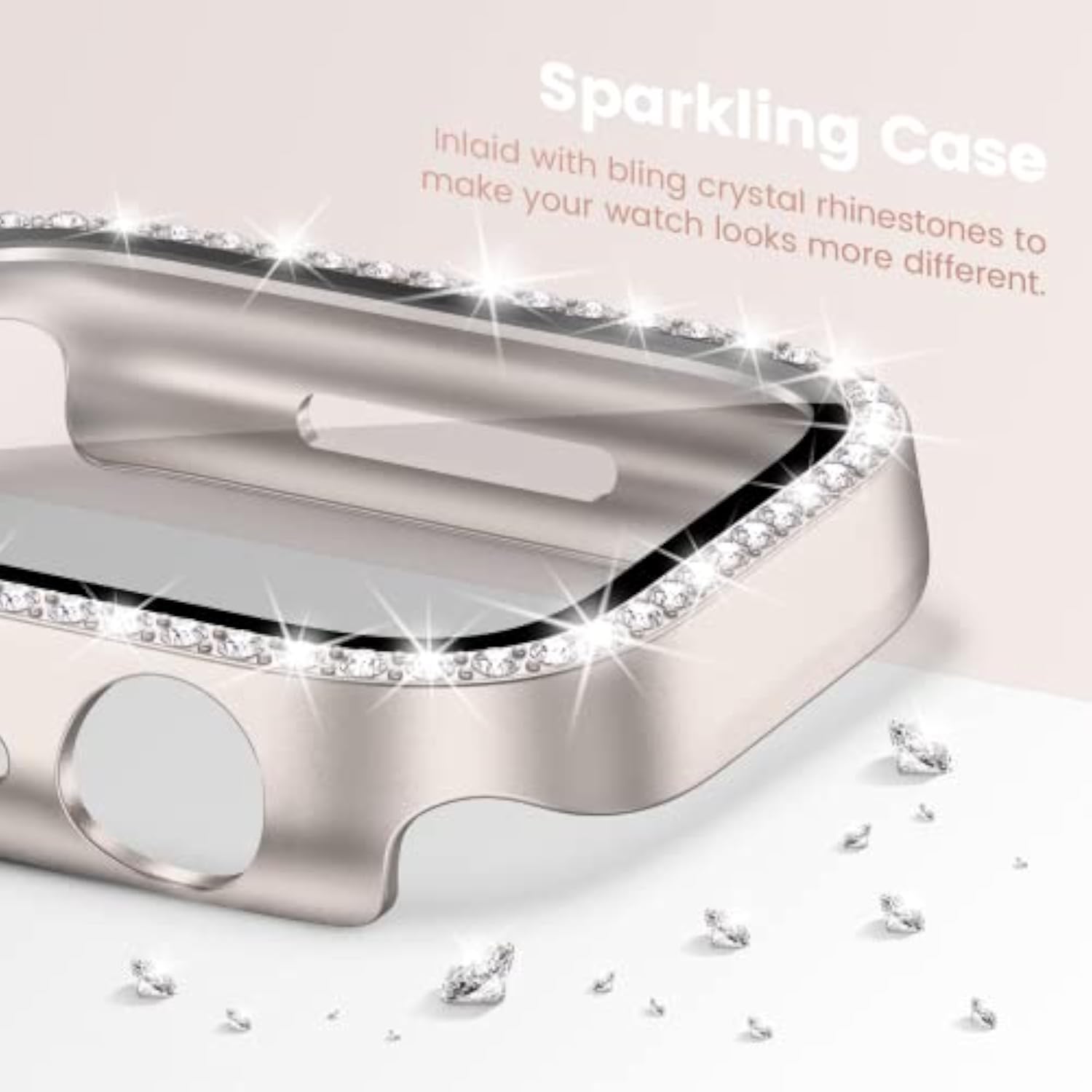 2-Pack Bling Case with Screen Protector for Apple Watch 41mm - Protective Watch Accessories with Style