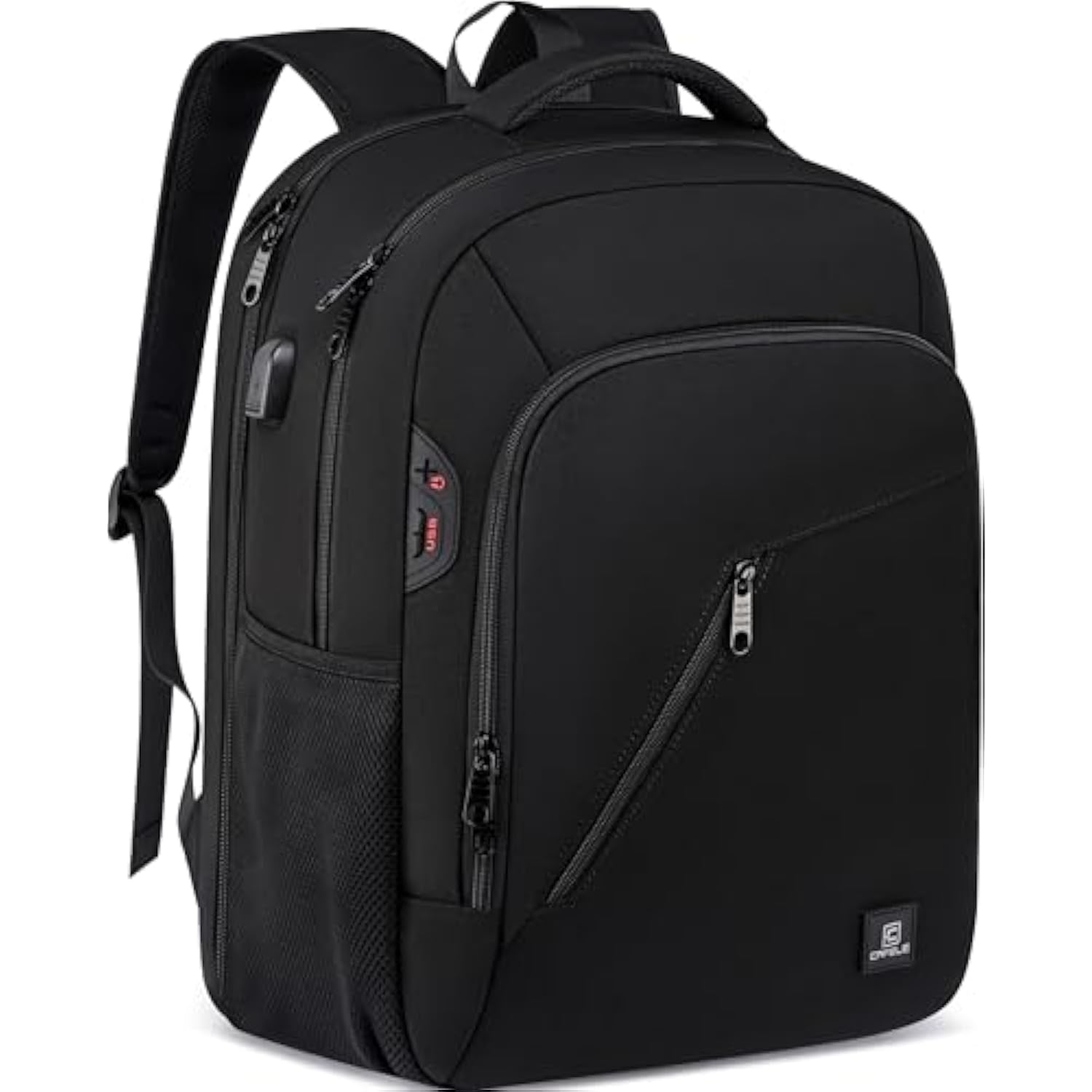 Laptop Backpack 17.3 Inch Computer Backpack Daypack Water-Repellent Laptop Bag With Usb Charging Port For Business/School/Travel/Women/Men (Black, 17.3 Inches)