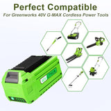 6000Mah High-Capacity Replacement 40V Battery For Greenworks 40V Battery 20302 20672 24252 20202 22262 20322 25312 40 Volt Lithium Ion Battery Fit For Greenworks 40V Tools(Not For Gen 1)