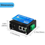 Industrial 2 Ports Gigabit Media Converter, 1 Sc 2 Rj45 Fiber Ethernet Switch Single Mode 20Km, Dc12~48V Input Ip40 Din Rail/Wall Mount For Data Center/Television Broadcasting/Secmon