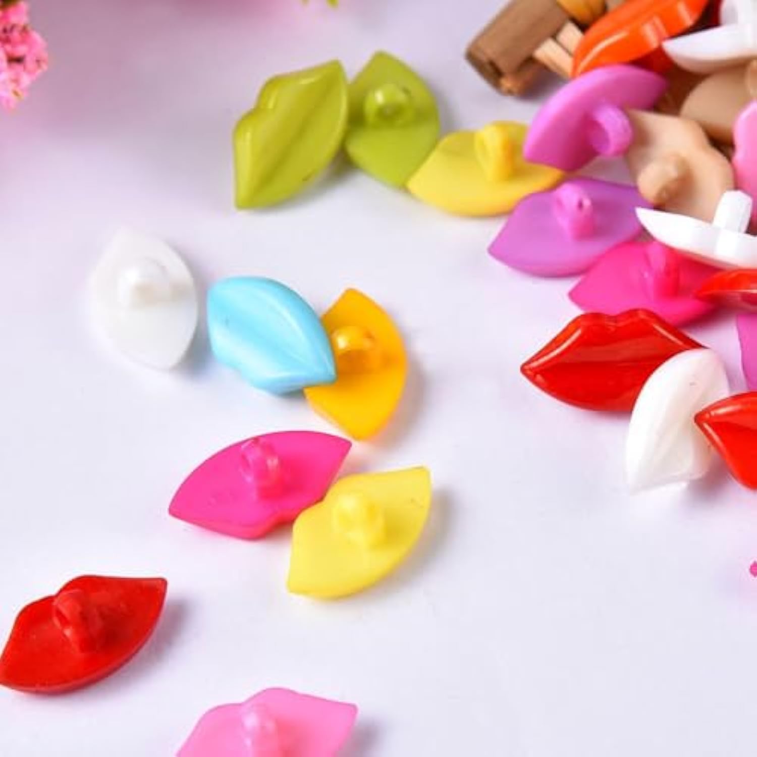Diy Sewing Accessories Felt Leaves Sewing Buttons Nylon Buttons Lips S