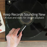 Anti-Static Carbon Fiber Record Cleaning Brush - Safely Removes Dust & Static from Vinyl Records to Preserve Sound Quality and Reduce Pops, Crackles,