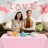 4 Pink Tablecloths 51x86in for Valentine Wedding and Party Decor