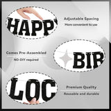 Happy Birthday Loca Banner Black Glitter Vampire Theme Funny Party Decor