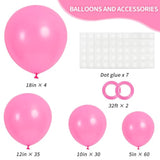 129-Piece Pink Balloon Garland Kit for Baby Shower, Birthday, and Wedding Decor