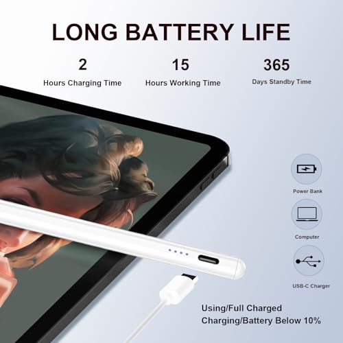 Stylus Pen Android For Samsung Galaxy Tab A9/A9Plus/A8/A8Plus/A7/A7Lite Tablet S Pencil Touchscreens Stylists Pen (Pink)