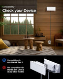 Wall Mount Designed For Starlink Gen 3 With Cable Organizer Tie, Caddy, Starlink Standard V3 2 In 1 Mesh Router Power Supply Mounting Kit, Wall Holder Stand - White (Design Patent Pending)