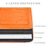 13.3 Inch Laptop Sleeve With Handle Shockproof Computer Bag Waterproof Eva Protective Carrying Case For 13-13.3 Inch Notebooks/13 Macbook Air/Macbook Pro Retina/Dell Xps 13/Hp,Orange