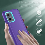 Phone Case For Motorola Moto Edge 5G 2024 Case, Heavy Duty Shockproof & Dropproof 3-Layer Cover Phone Case For Motorola Moto Edge 2024 (Purple)