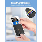 For Magsafe Wallet With Privacy Flap Cover, Strong Magnetic Card Holder For Iphone 15/14/13/12 Models, Leather Magnetic Phone Wallet Fit 7 Cards, Rfid Blocking, No More Falling, Black & Black
