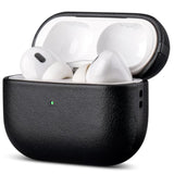 Handmade Leather Case for AirPods Pro 2nd Generation with Lanyard, Black