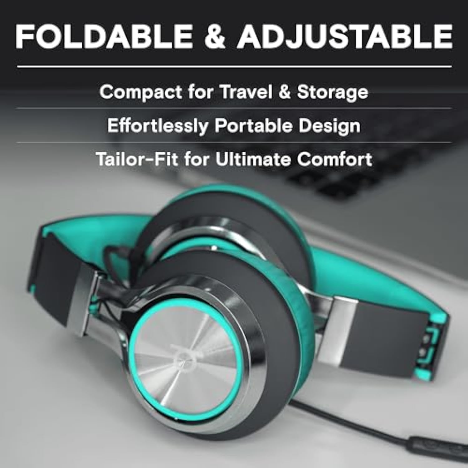 Cl750 Wired Headphones With Mic & Volume Control — Noise Isolating Computer He