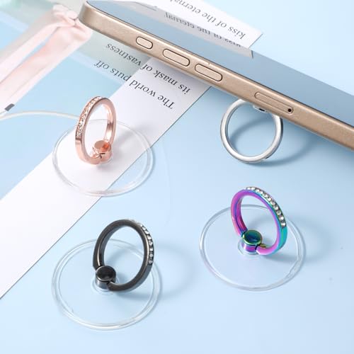 Cell Phone Ring Holder, Phone Case Ring, Bling Phone Ring Holder Grip With Rhinestone Finger Grip 360° Rotation Compatible With Phones Tablets Case
