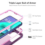 Heavy Duty Case for Moto G Stylus 2025 and 2026 Models, Purple Color