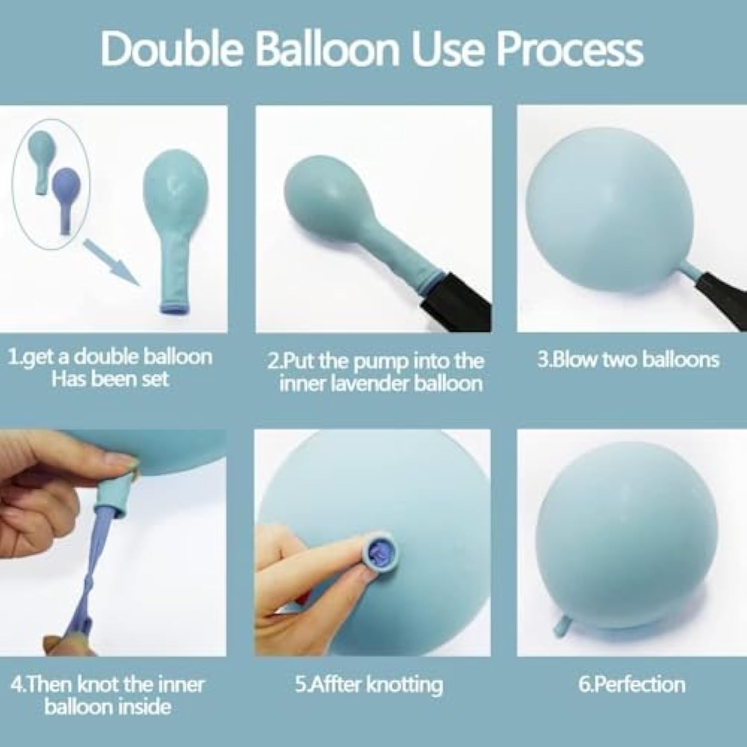 Dusty Blue White Sand Balloon Garland Double Stuffed Pastel Light Blue Cream Beige Matte Balloon Arch Kit With Gold Latex For Neutral Baby Shower Wedding Birthday Summer Party Decoration