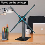 3Dhologramfan Desktop Stand With Tempered Glass Base And Aluminum Alloy Frame, Suitable For 27.5" Or Smaller Fans(Desktop Stand (Height 15"))