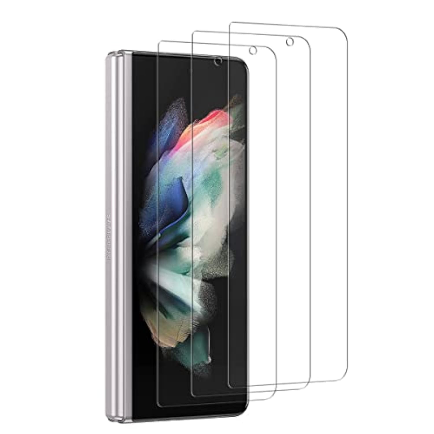 [3-Pack] Compatible For Samsung Galaxy Z Fold 3 5G (Front Screen Only) Tpu Screen Protector Film [High Definition] [Bubble Free] [Anti-Scratch] [Anti-Fingerprint] [Full Coverage]