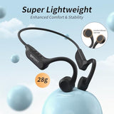 Bone Conduction Bluetooth 5.3 Headphones, IPX6 Waterproof, 8H Playtime for Sports