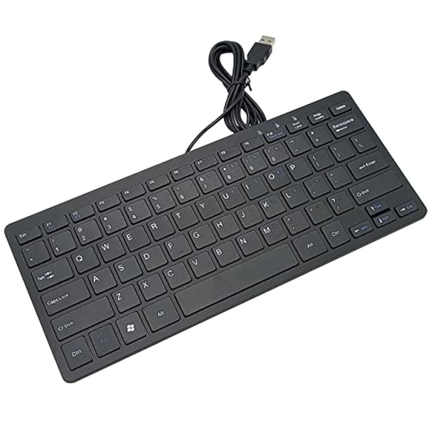 Mini Wired Keyboard(English) Ultra Thin And Light Portable 78 Keys Small Usb M