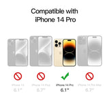 JETech Soft Clear Case for iPhone 14 Pro 6.1-Inch, Camera Lens Full Protection, Compatible with MagSafe Wireless Charging, Shockproof Electroplated TPU Phone Cover (Gold)