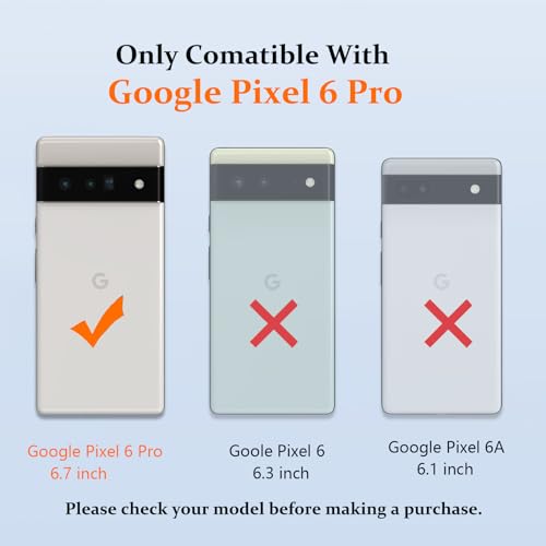 for Google Pixel 6 Pro Case with Slide Lens Cover, Military Grade Drop Protection, Magnetic Rotated Ring Holder Kickstand Protective Phone Case (Navy