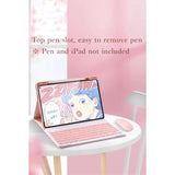 Keyboard Case Mouse For Ipad 9Th 8Th 7Th Generation 10.2 Inch/Ipad Air 3Rd Gen 10.5 Inch/Ipad Pro 10.5 Inch Detachable Cute Color Keyboard Case,Purple