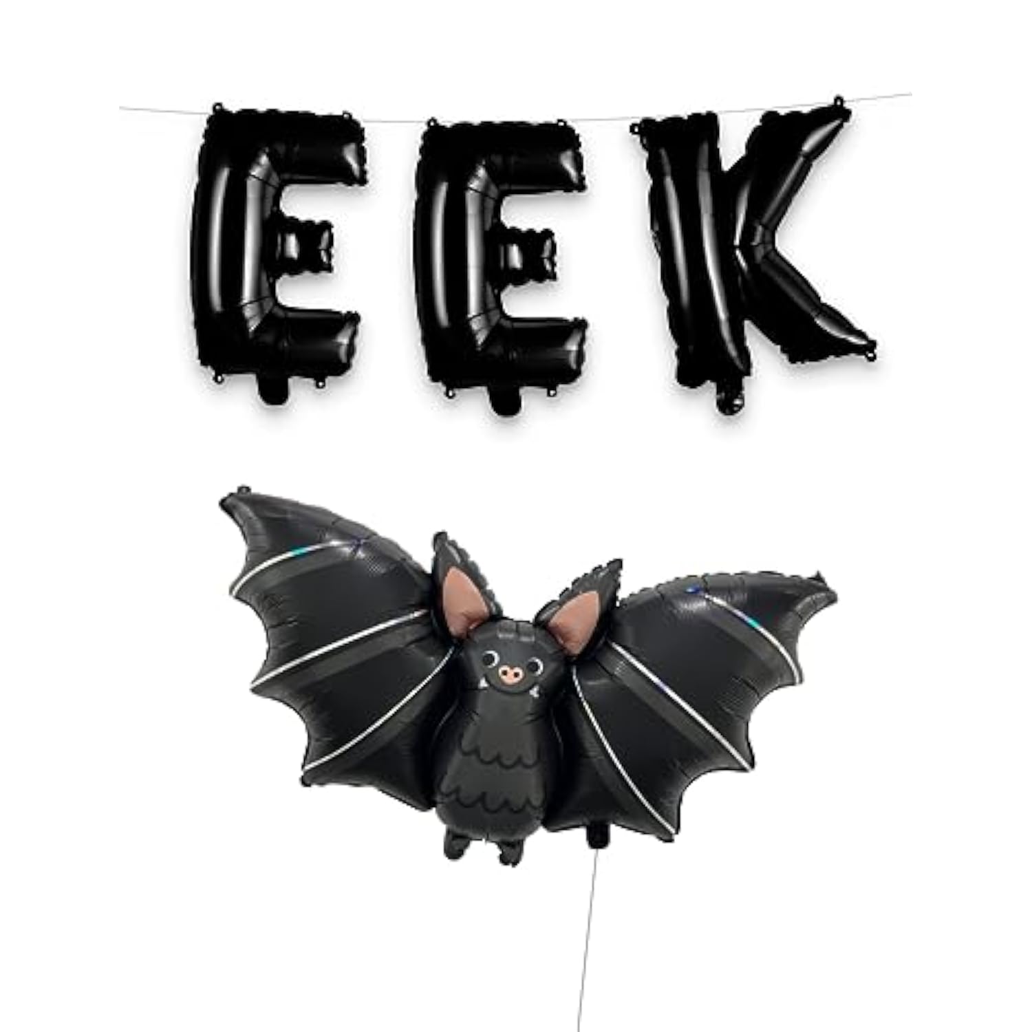 40 Inch Large EEK Bat Foil Balloon Set Halloween Party Decorations Balloon Decor