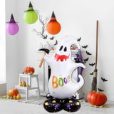 49" Giant Halloween Ghost Foil Balloon – Self-Standing Spooky Party Decoration