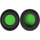Geekria QuickFit Ear Pads Compatible with Razer Kraken Pro V2, 7.1 V2, 7.1 Chroma V2, Kraken Pro V2 Pewdiepie/Stormtrooper Edition Headphones Ear Cushions, Repair Parts (Black/Green)