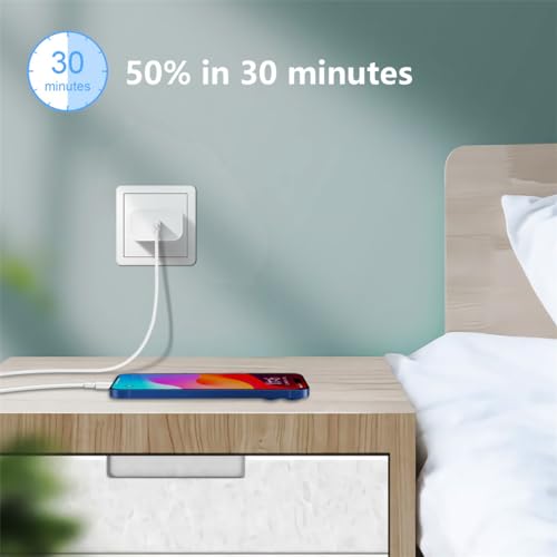 Fast Usb-C Charger Block 20W For Iphone 17/16/15 Charger, Apple Watch/Iwatch Series Ultra/11/10/9/8/7/6/Se/Se2/5/4/3, Type-C Pd Fast Charging Usbc Power Adapter Plug For Airpods 4/3/2/1, 1-Pack White