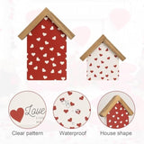 Valentines Day Decorations For Home, Double Sided Wooden Love Lives Here Sign, Romantic Valentine'S Day Wood Decorative Signage Indoor Table Shelf Mantel Office Desk Pink Red House Decor