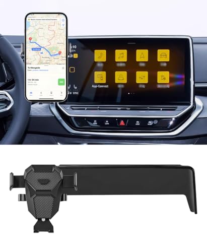 Car Phone Holder For Vw/Volkswagen Id.4/Id4 Accessories 2021-2024 2022 2023 Only For 12Inch Screen Phone Mount Cell Automobile Cradles Hands-Free 360 Degree Rotation
