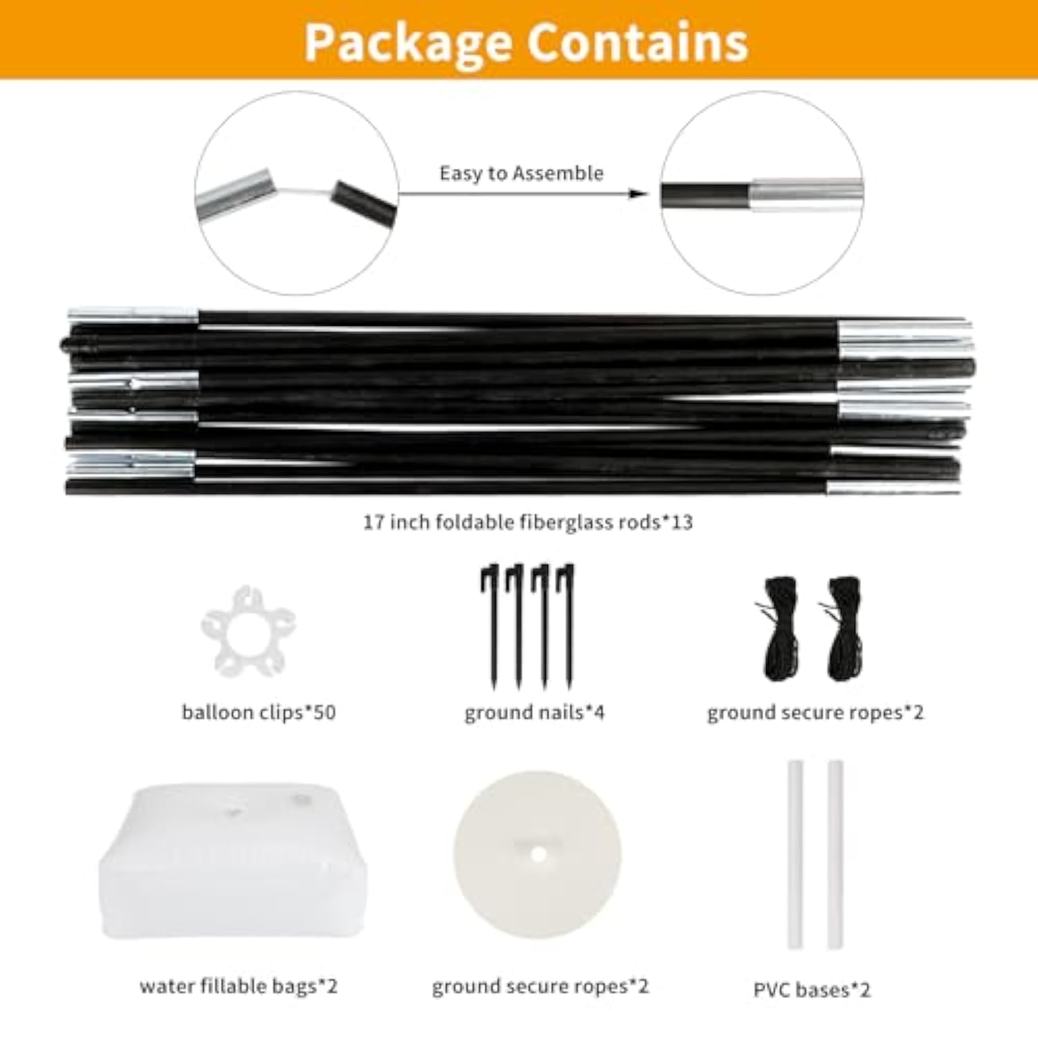 Balloon Arch Kit, 8Ft Tall & 9Ft Wide Adjustable Balloon Arch Stand With 2 Pvc Bases,2 Water Fillable Bags, 50Pcs Balloon Clips For Wedding Birthday Party Baby Shower Supplies Decoration