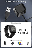 Compatible for Fitbit Versa 2 Charger Replacement USB Charging Cable Dock Stand with 3.3ft for Fitbit Versa 2 Health and Fitness Smartwatch-2 Pack