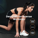 TREBLAB X3 Pro - Workout True Wireless Earbuds, Comfortable Earhooks, Bluetooth 5.3, Punchy Bass, Noise Isolation, 145H Playtime, IPX5 Waterproof, Sweatproof, 2 Mics for Calls, Sport Bluetooth Earbuds