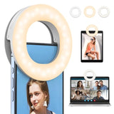 Portable Clip-On Selfie Ring Light with 3 Modes for Video and Makeup