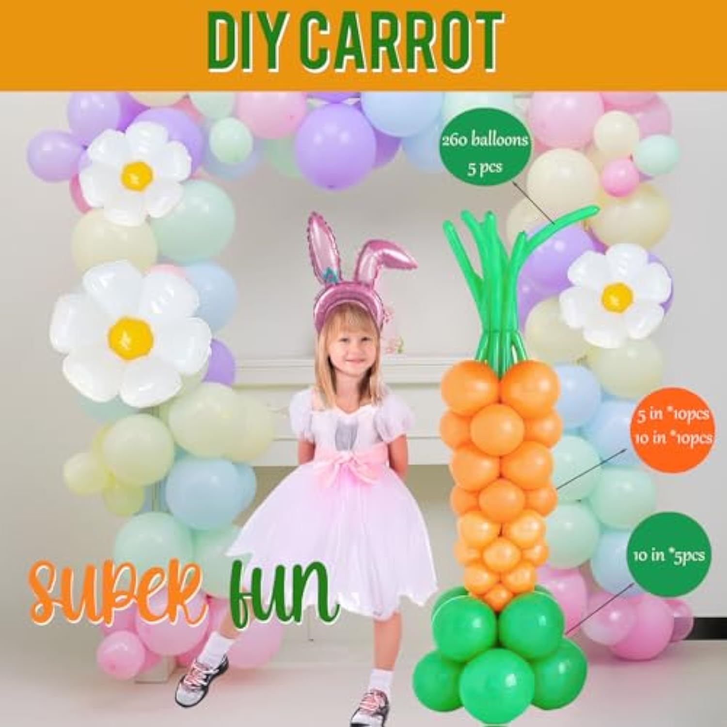 Pastel Easter Balloon Garland Kit Arch 138Pcs With Easter Egg Chicken Daisy Bunny Head Hoop Pink Letter Foil Balloons For Spring Big Resurrection Day He Is Risen Birthday Baby Shower Party Decorations