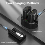 Replacement For Ring Battery 2 Pack With Ring Battery Charger - 6040Mah For Ring Doorbell And Cameras